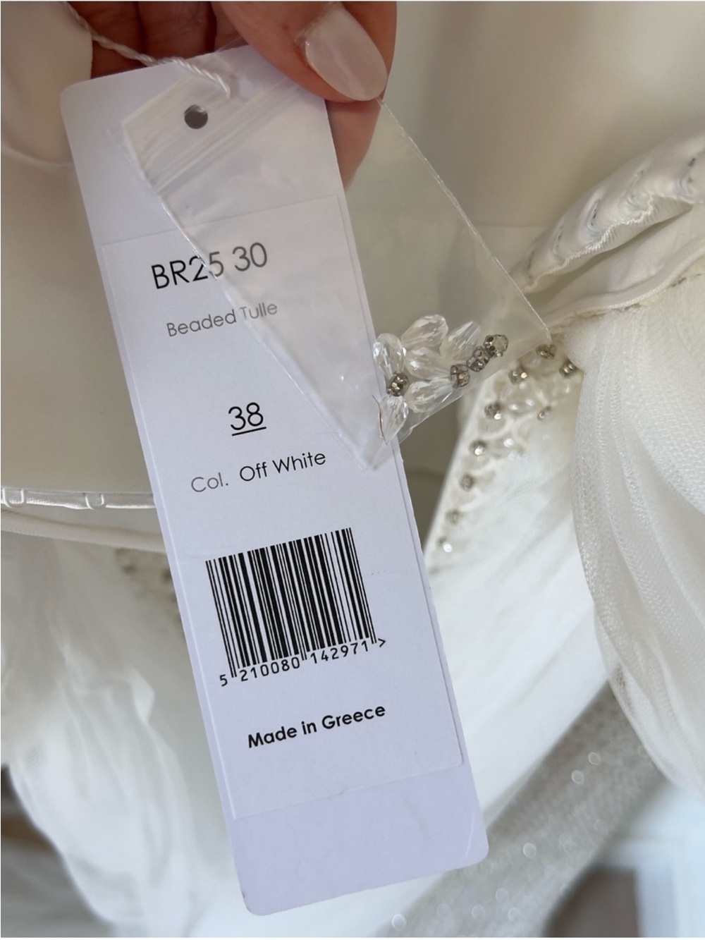 Anthropologie Costarellos Hemera Crystal-Beaded Sheath Wedding Gown Beaded Tulle - Picture 13 of 15